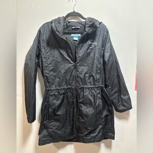Columbia Black Jacket with Blue Trim